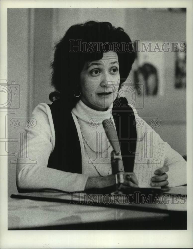 1973 Press Photo Loretta Santoro, Cohoes, New York Board of Education