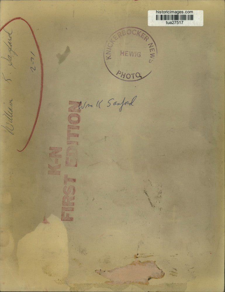 1971 Press Photo William K. Sanford, Supervisor, Town of Colonie, New York