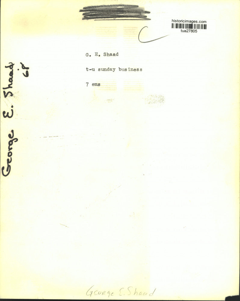 1968 Press Photo George E. Shaad, New York - tua27805