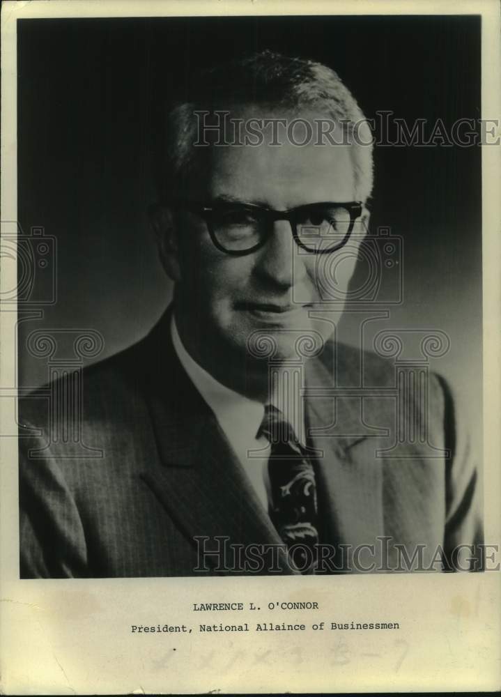 1972 Press Photo Lawrence O&#39;Connor, National Alliance of Businessmen, New York- Historic Images