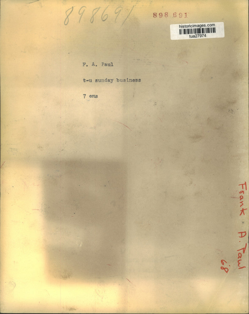 1968 Press Photo Frank A Paul sits for portrait - tua27974