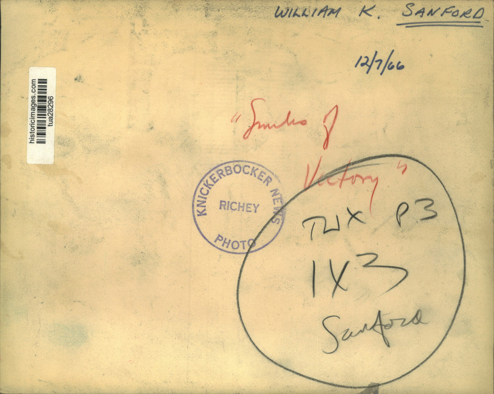 1966 Press Photo William K. Sanford, Supervisor of Town of Colonie, New York