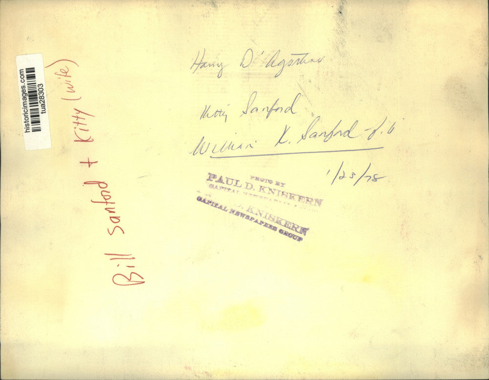 1978 Press Photo Harry Dagostino with Mr. & Mrs. William Sanford, Colonie, NY