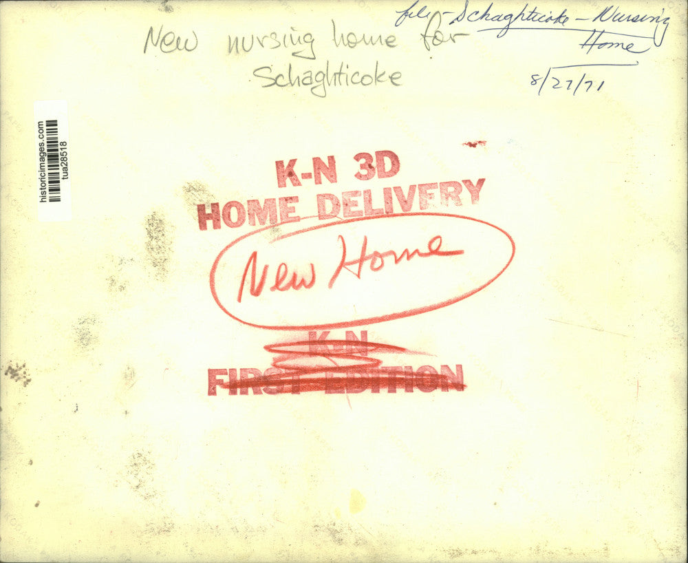 1971 Press Photo Artist rendition of proposed Shaghticoke, New York nursing home