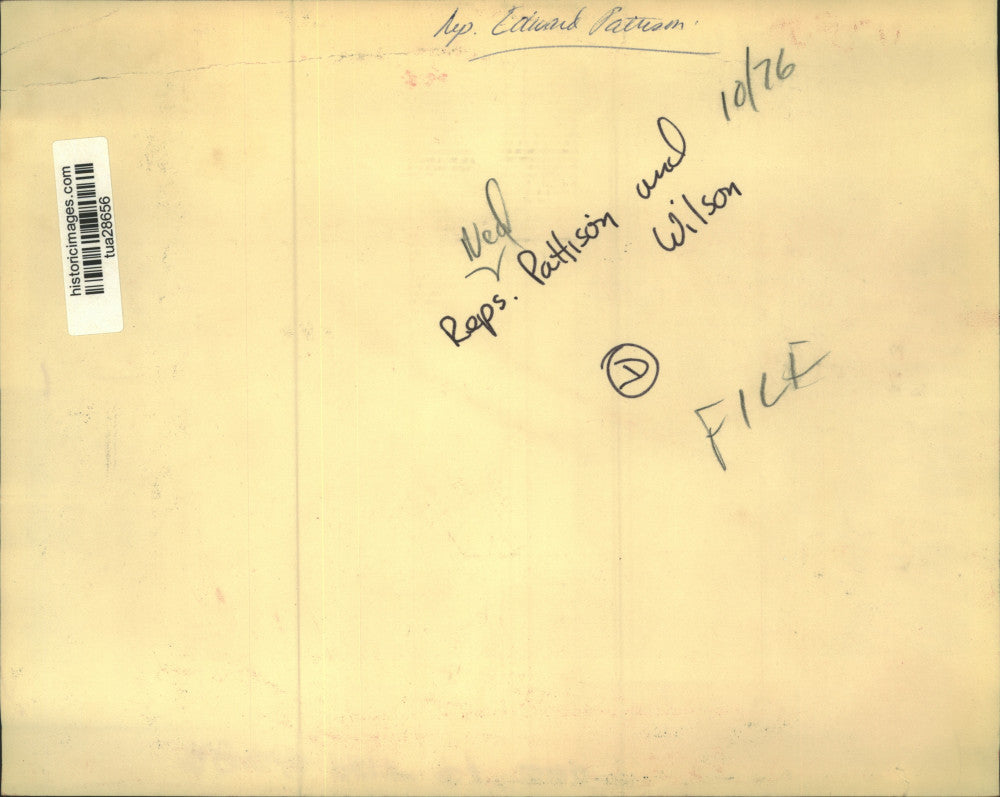 1976 Press Photo US Congressman Edward "Ned" Pattison and Reprentative Wilson