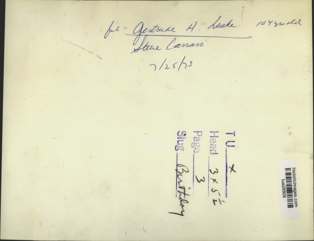 1973 Press Photo Gertrude Lucke with Steve Canaro in New York - tua28809