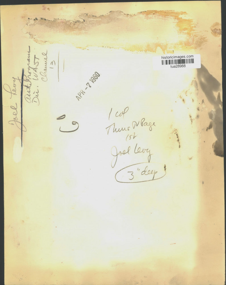 1960 Press Photo Joel Levy, Assistant Program Director of Channel 13 WAST