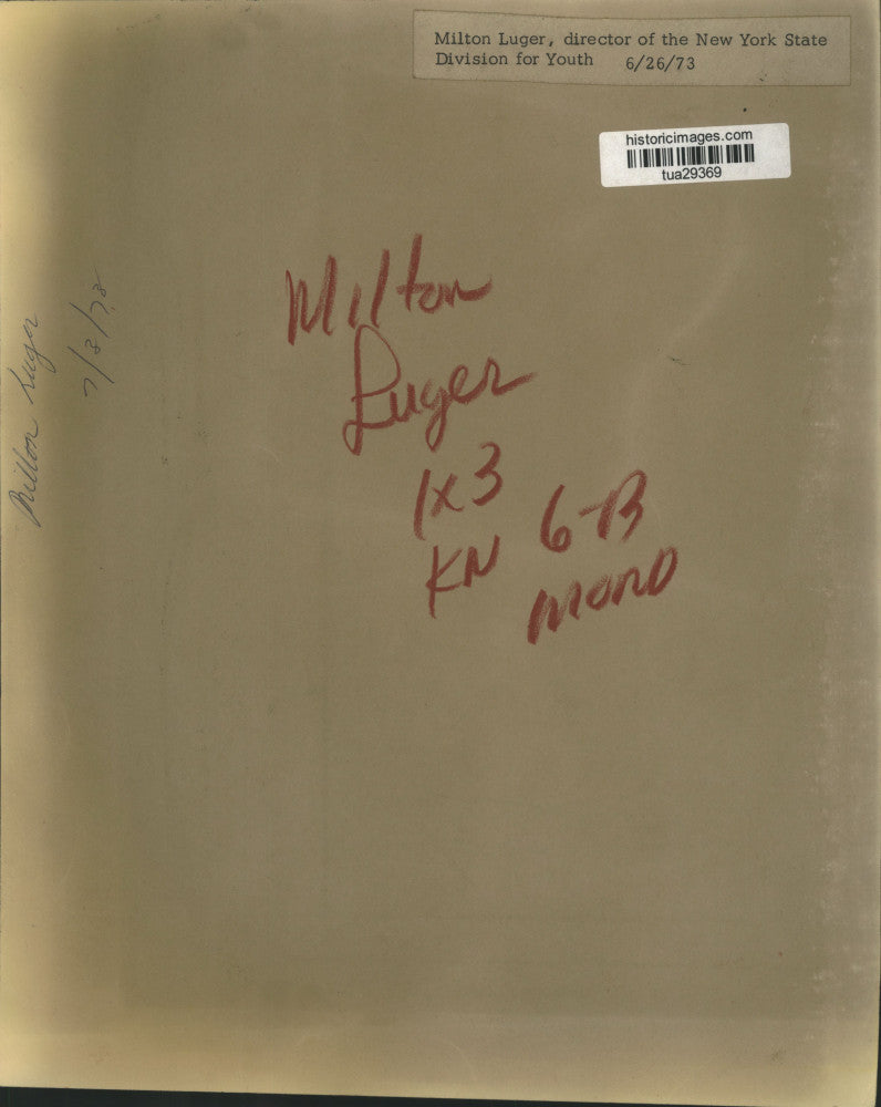 1973 Press Photo Milton Luger, Director, New York State Division for Youth