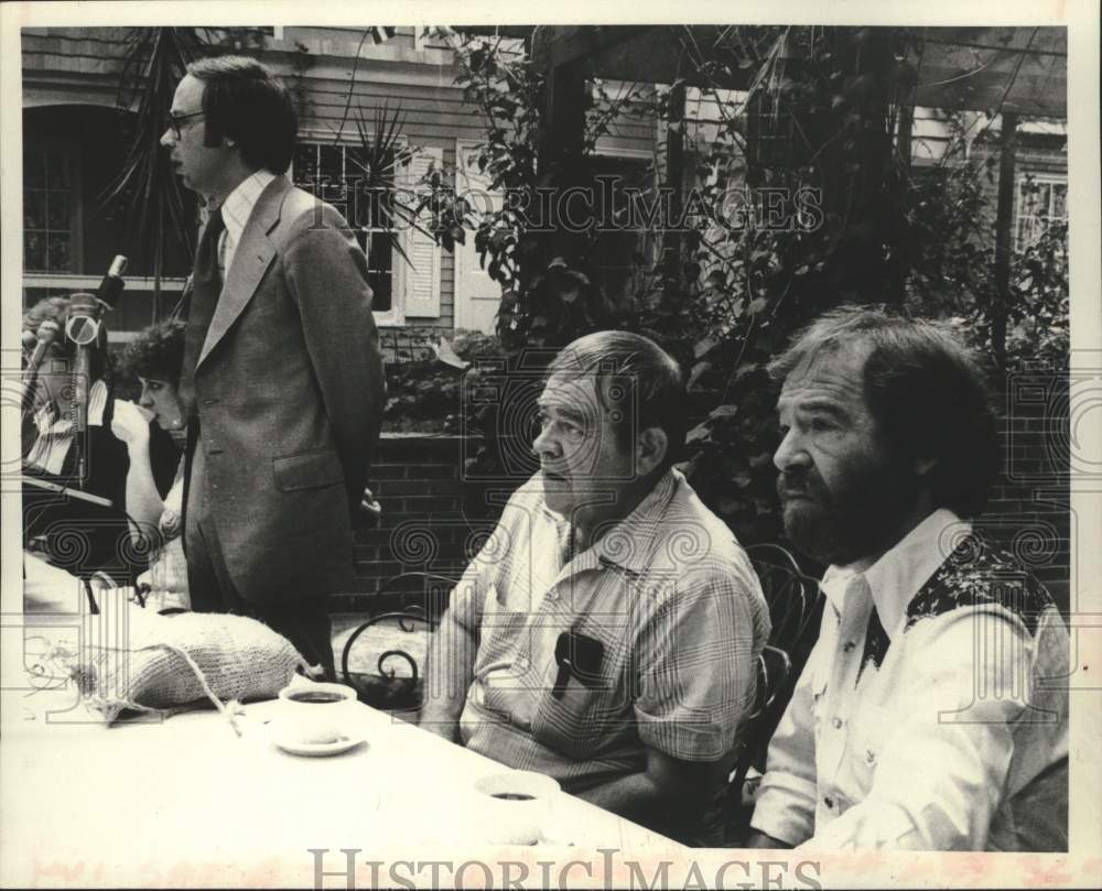 1978 Press Photo Robert Fishko, Rex Everhart, &amp; Jacques Levy in New York- Historic Images