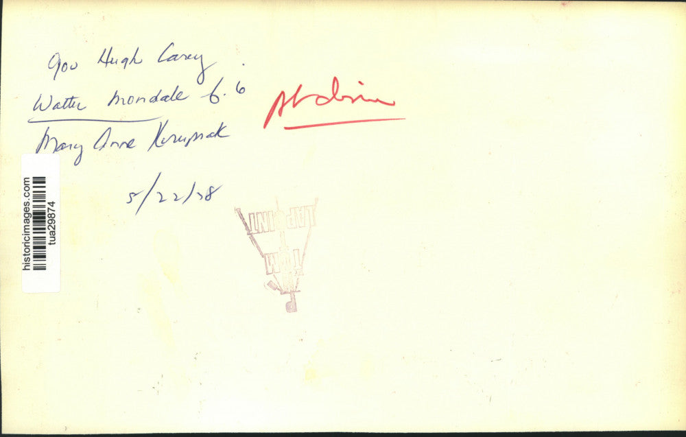 1978 Press Photo Walter Mondale with New York Governor & Lieutenant Governor