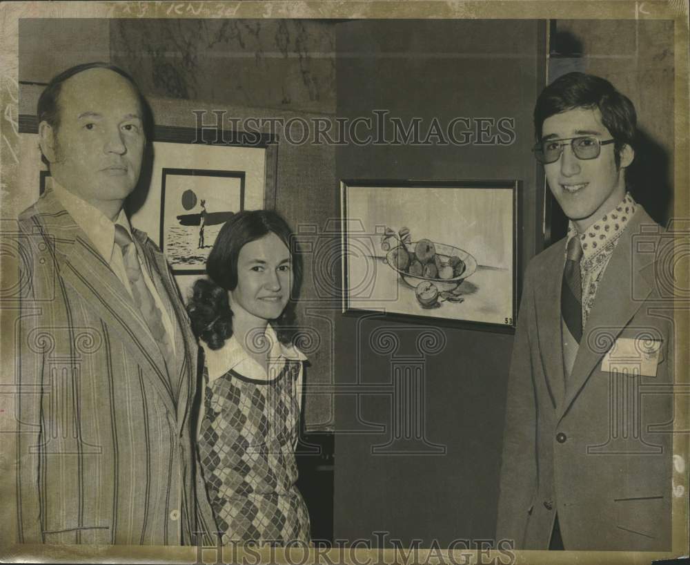 1973 Press Photo Ernest Mills, Sister Sally Banett, & Wayne Luther in New York