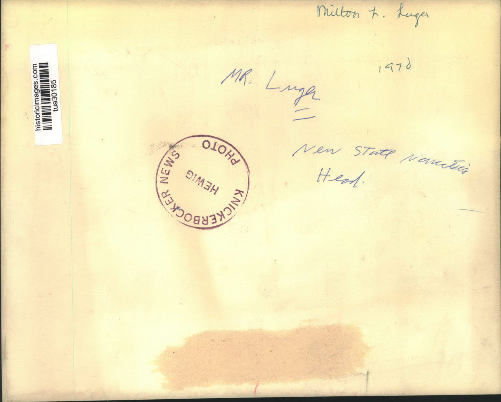 1970 Press Photo Milton L. Luger, New York State Narcotics Commissioner