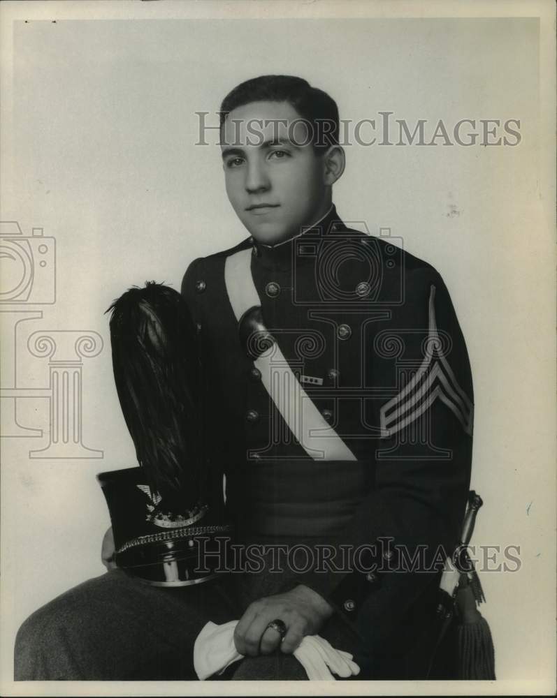 1964 Press Photo James H Mann, Albany Academy Merit Scholar in his uniform- Historic Images