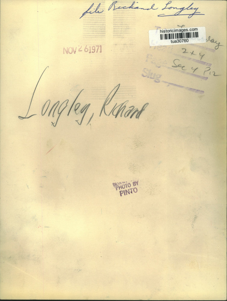 1971 Press Photo Richard Longley, New York - tua30760