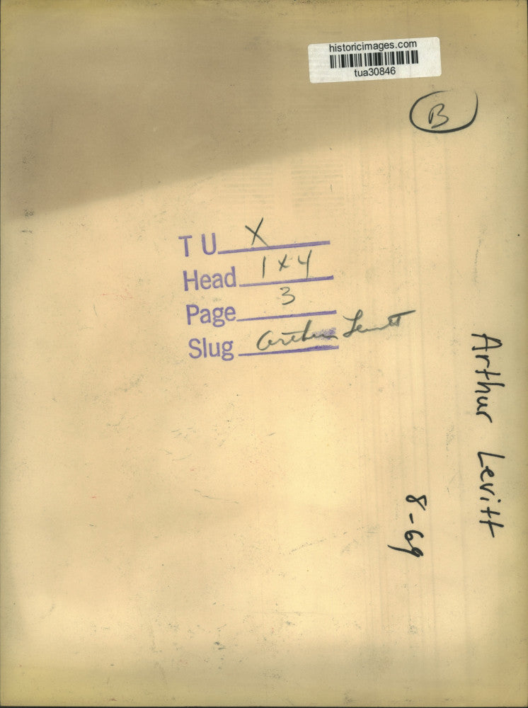 1969 Press Photo New York State Comptroller Arthur Levitt, Sr. - tua30846