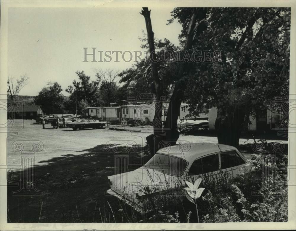 1972 Press Photo View of trailer park near Nassau Lake in New York - tua31037