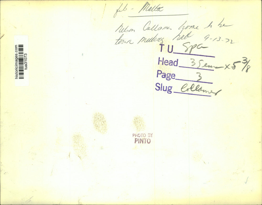 1972 Press Photo Exterior view of Nelson Collamer home in Malta, New York