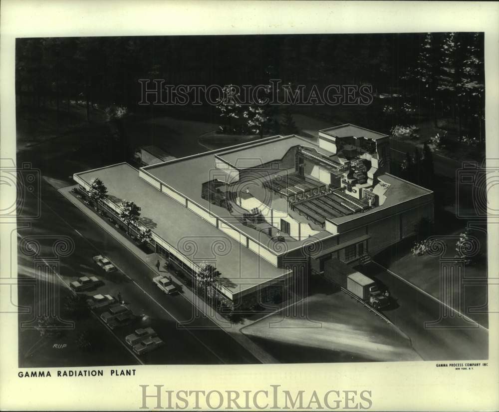 1968 Press Photo Artist's rendition of future radiation plant in Malta, New York