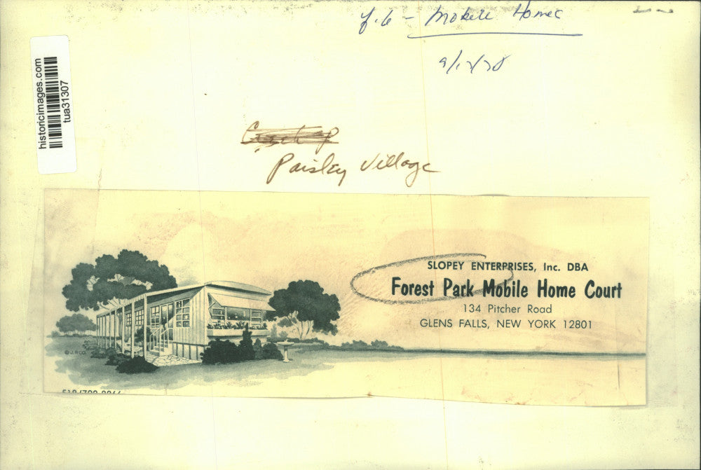 1970 Press Photo Mobile homes in Glens Falls, New York - tua31307