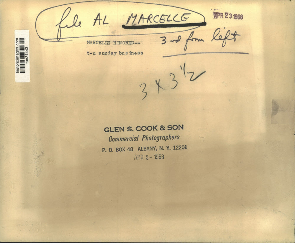 1968 Press Photo Al Marcelle honored by peers in New York - tua31443