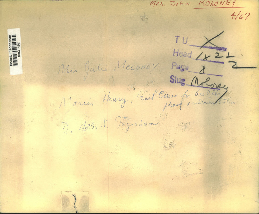 1967 Press Photo Julie Moloney, Marvin Henry, & Dr. Holly Ingraham in New York