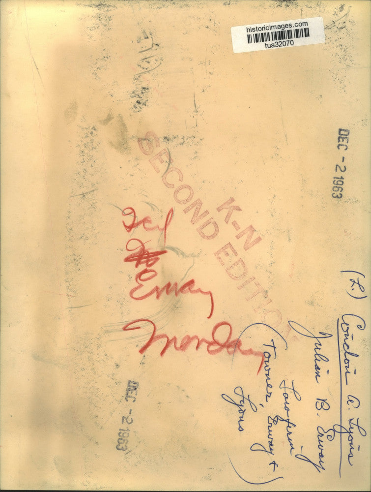 1963 Press Photo Condon Lyons & Julian Erway at Albany, New York law office