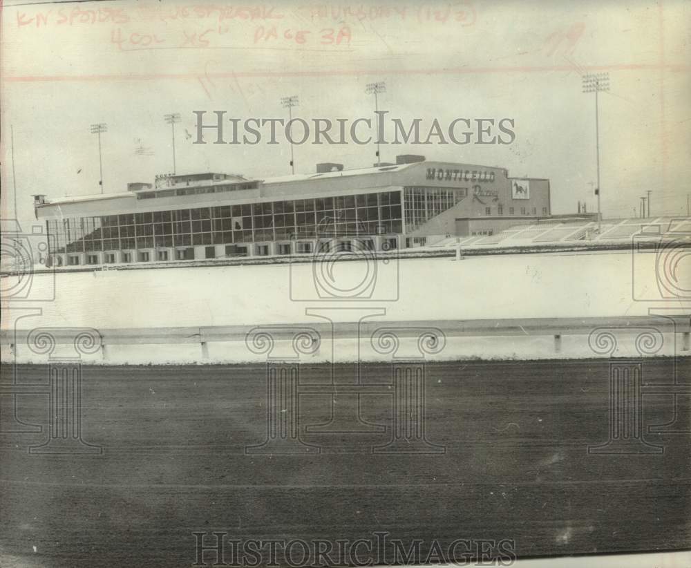 1971 Press Photo View of the grandstands at Monticello Race Track in New York