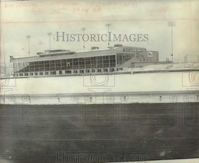 Load image into Gallery viewer, 1971 Press Photo View of the grandstands at Monticello Race Track in New York
