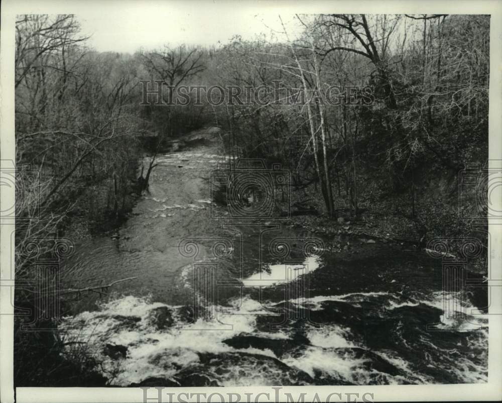 1972 Press Photo View of Moordener Kill river from Castleton to Schodack, NY