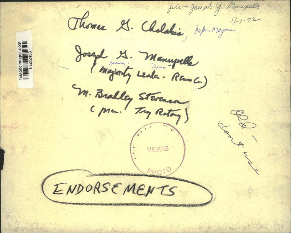 1972 Press Photo Politicians receive endorsement from Rotary Club in Troy, NY