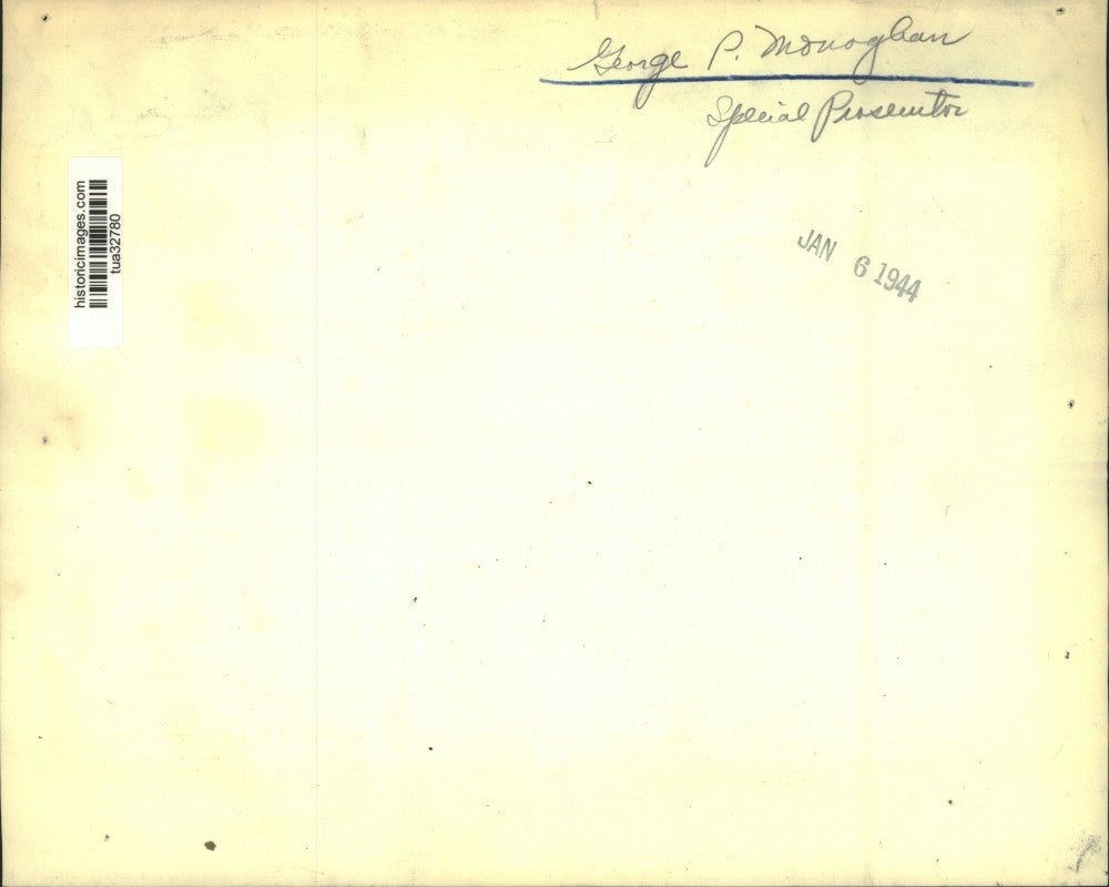 1944 Press Photo George P. Monoghan, Special Prosecutor, Albany, New York