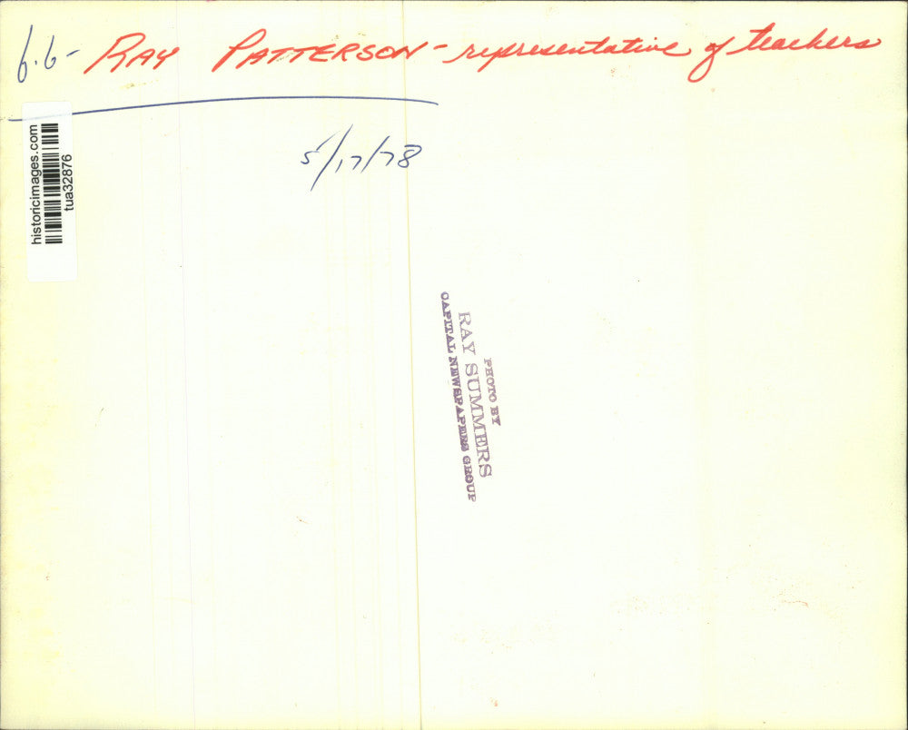 1978 Press Photo Ray Patterson representing New York teachers during hearing