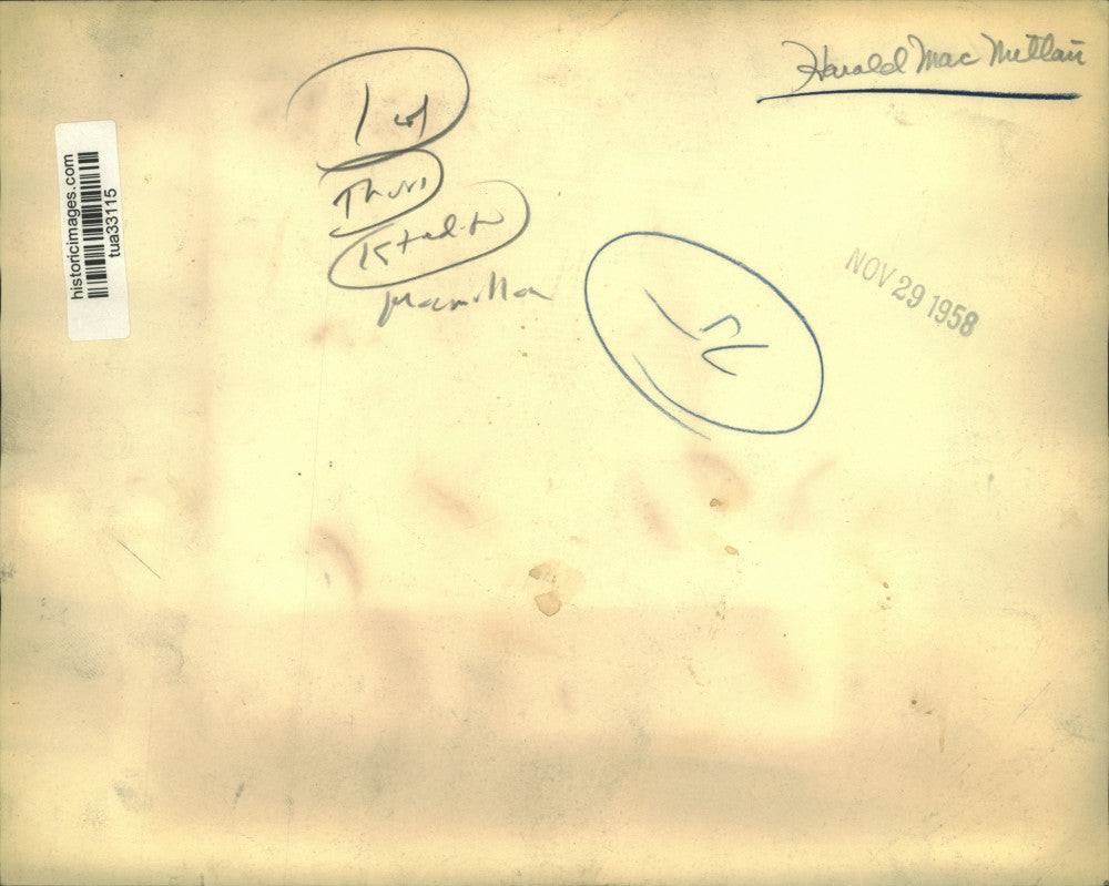 1958 Press Photo Harold MacMillan, Prime Minister of Britain - tua33115