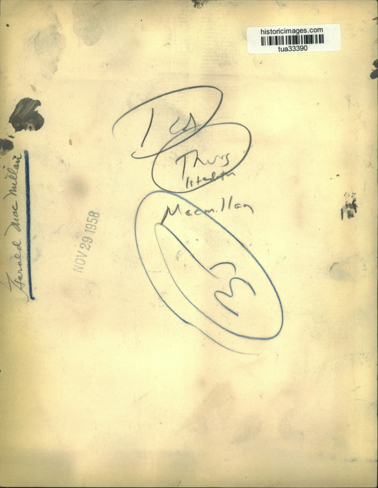 1958 Press Photo Harold Macmillan, British Prime Minister - tua33390