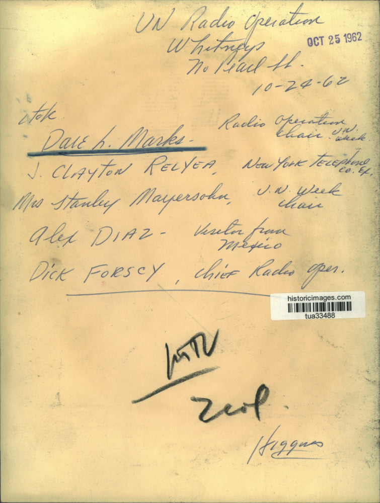 1962 Press Photo Group broadcasts at United Nations Radio Operation, Albany, NY