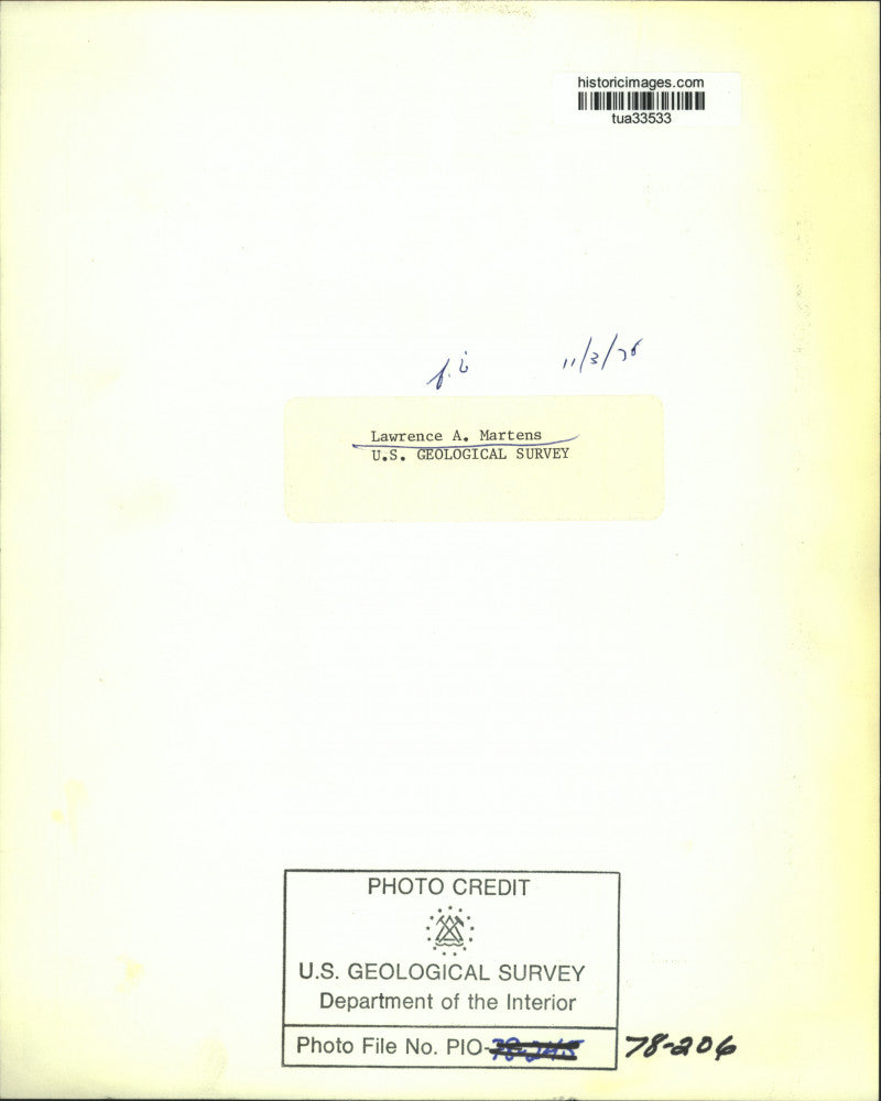 1978 Press Photo Lawrence A Martens of the US Geological Survey - tua33533