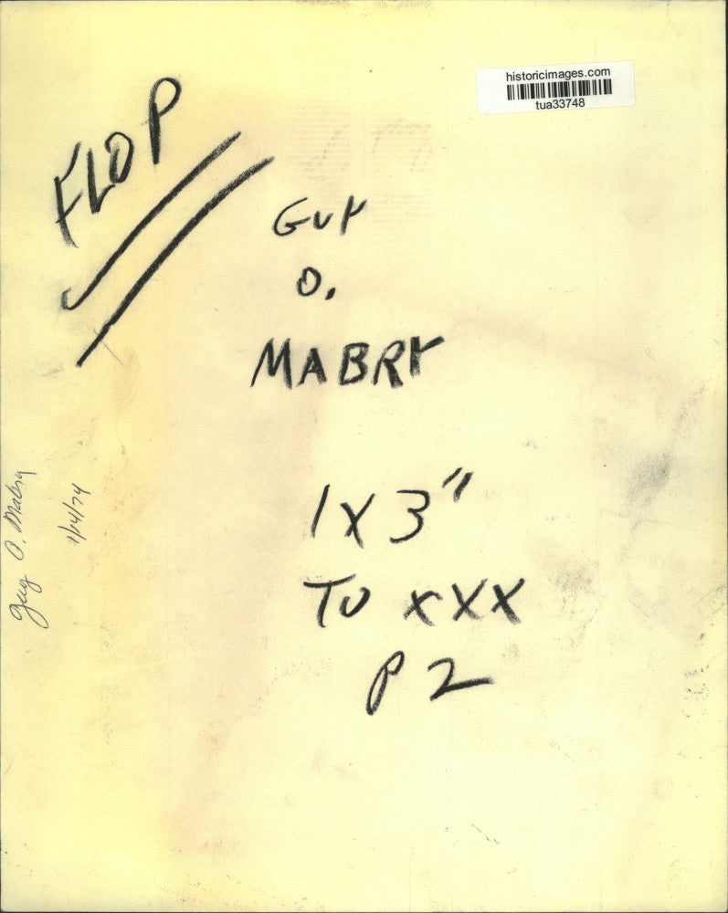 1974 Press Photo Guy O. Mabry sits for portrait - tua33748