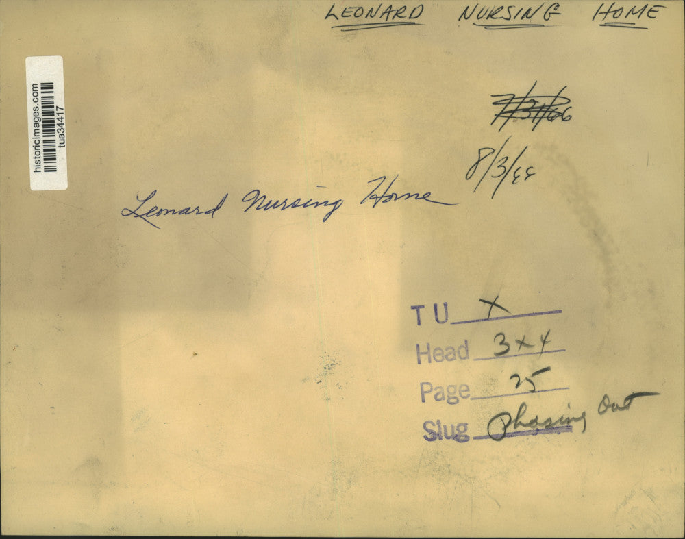 1966 Press Photo Exterior of the Leonard Nursing Home in Albany, New York