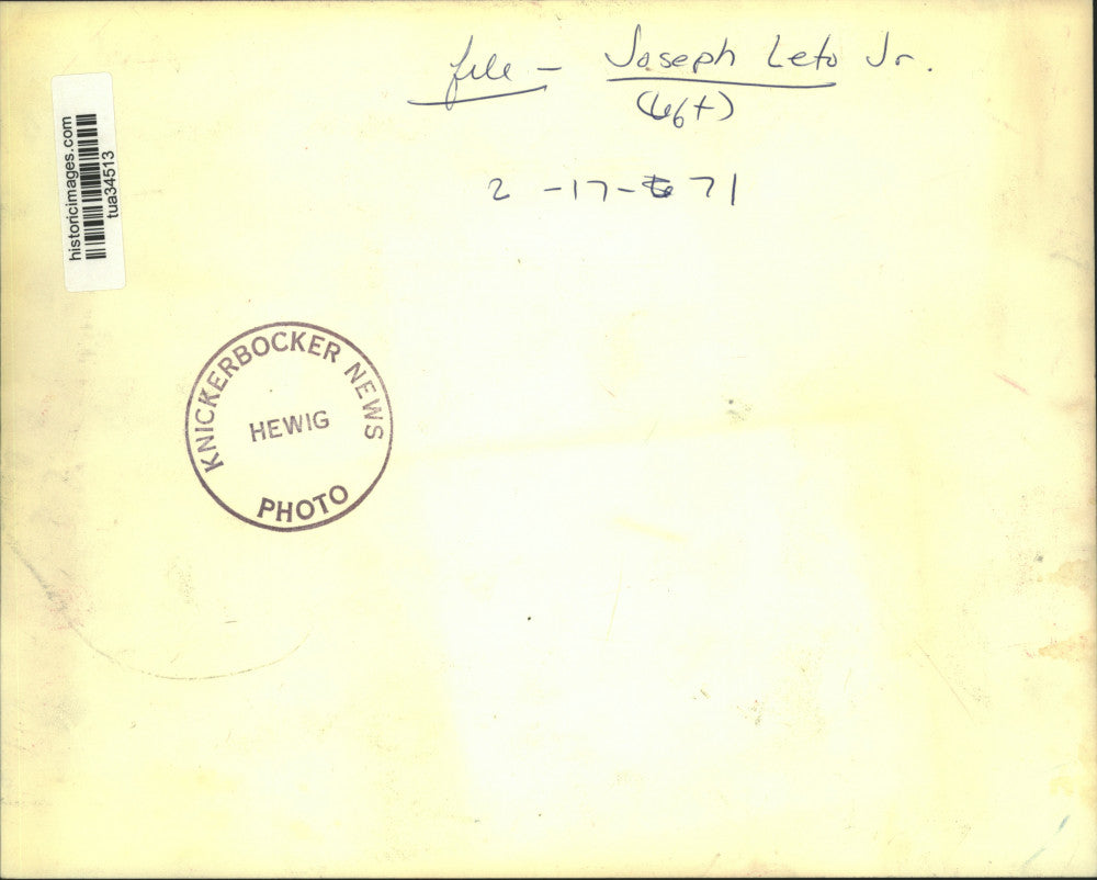 1971 Press Photo Joseph Leto Jr., New York - tua34513