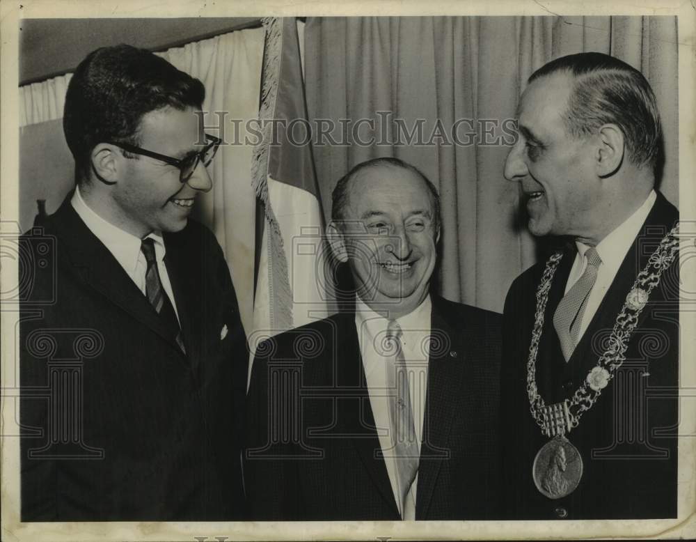 1962 Press Photo David Rosen, David Marks & Lord Mayor Robert Briscoe, New York