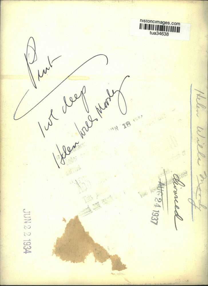 1934 Press Photo Helen Wills Moody, Tennis Player, New York - tua34638