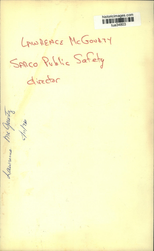 1976 Press Photo Lawrence McGourty, Saratoga County, NY Public Safety Director