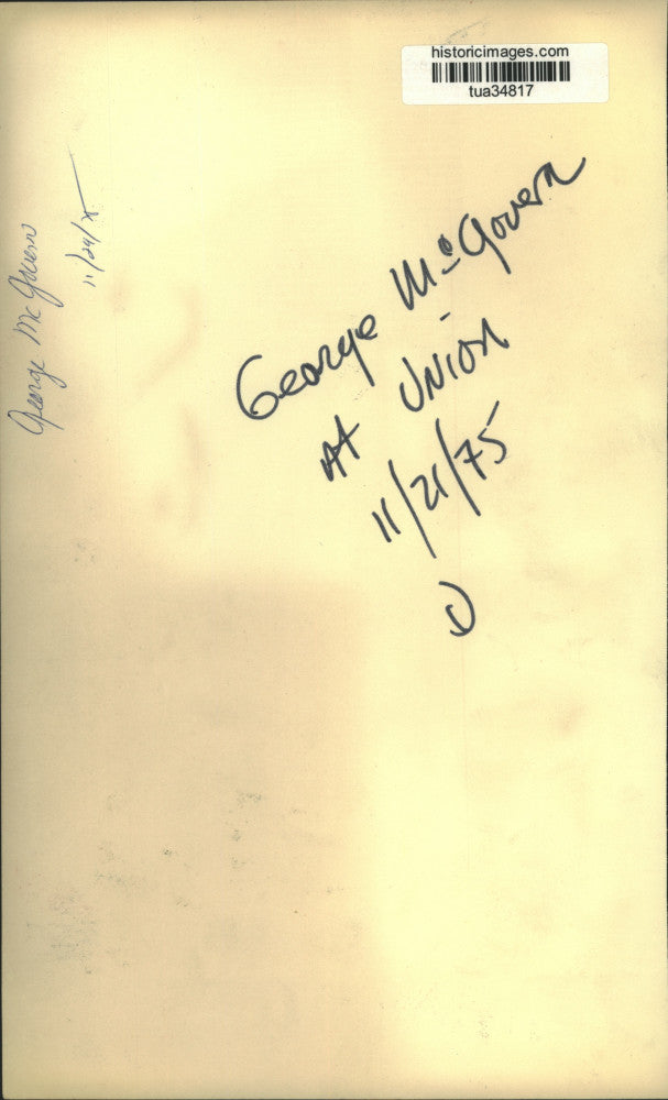 1975 Press Photo Senator George McGovern at Union College, Schenectady, New York