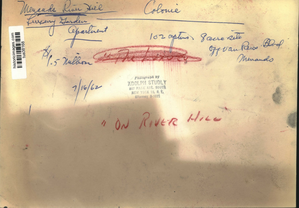 1962 Press Photo Architect's sketch of proposed Menands, NY apartment complex