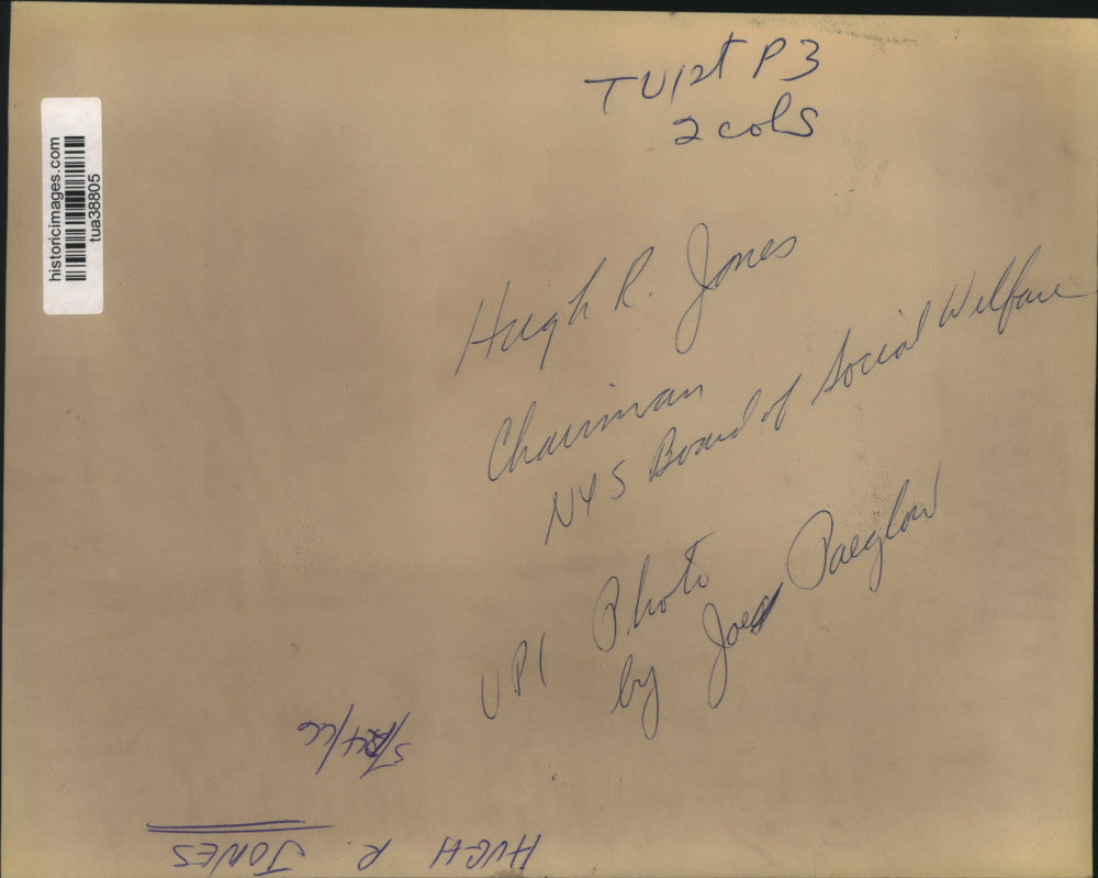 1966 Press Photo Hugh R. Jones, New York State Board of Social Welfare Chairman