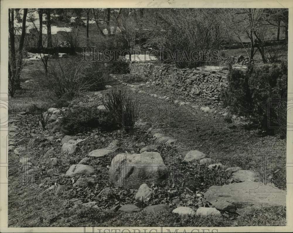 1965 Press Photo Rock garden at Esperance Arboretum in New York - tua40474- Historic Images