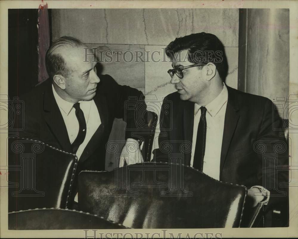 1962 Press Photo Warren Adams with New York Assemblyman Mark Lane in Albany- Historic Images