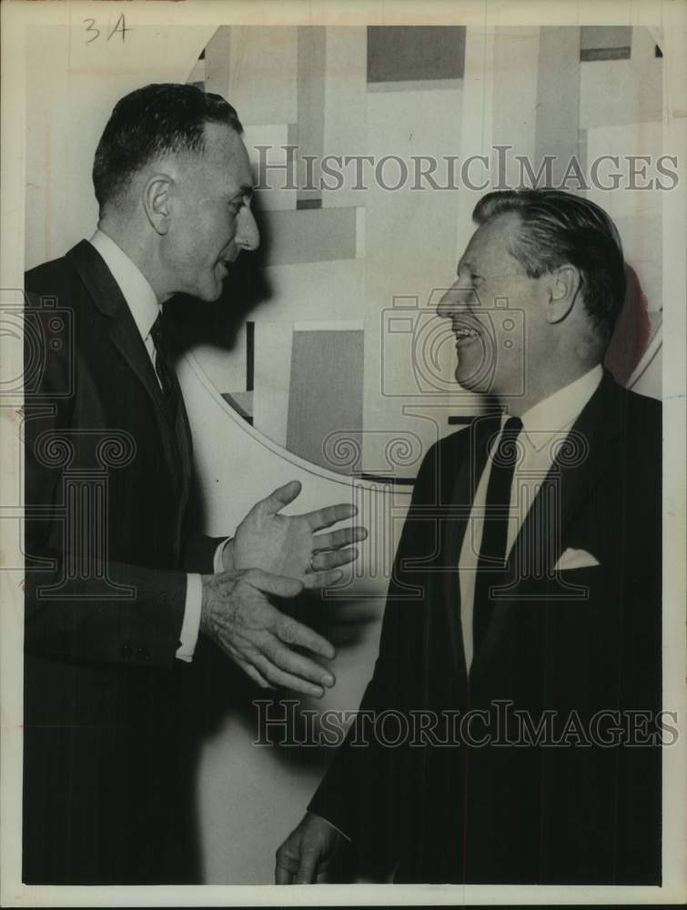 1964 Press Photo New York Governor Nelson Rockefeller with Michel Legendre- Historic Images