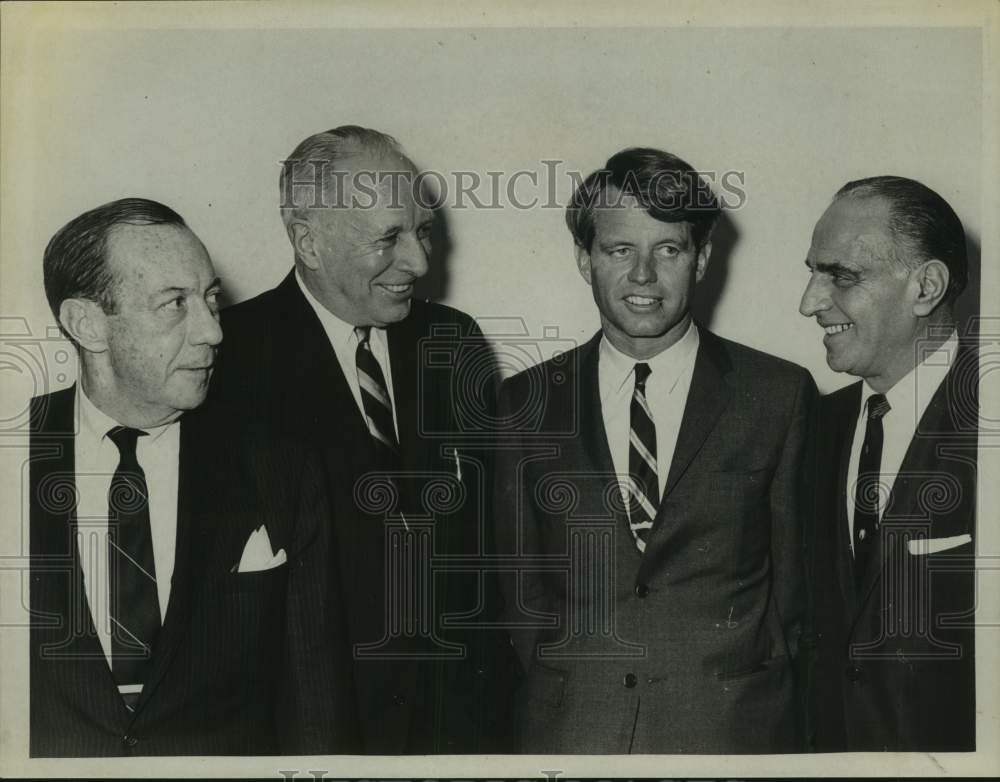 1967 Press Photo New York State Democrats Wagner, Corning, Kennedy, &amp; Travia- Historic Images