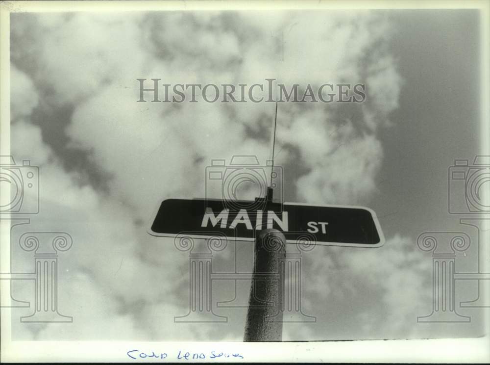 1991 Press Photo Main Street sign in Delanson, New York - tua40868- Historic Images